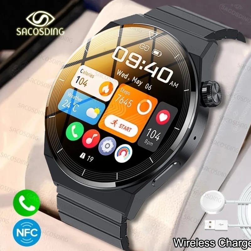 GT3 Pro New Bluetooth Call Smart Watch Custom Dial NFC Sport Fitness Tracker Men Watch IP68 Waterproof Smartwatch+BOX