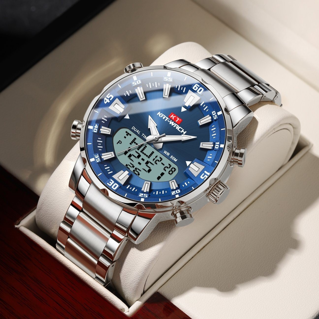 KAT-WATCH Electronic Digital Sports Watches Count Down Stopwatch Clock Waterproof Watch